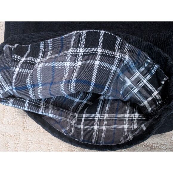 Carhartt Canvas Pants Men 46X32 B111 BLK Flannel Lined Loose Original Fit Work - Picture 5 of 10